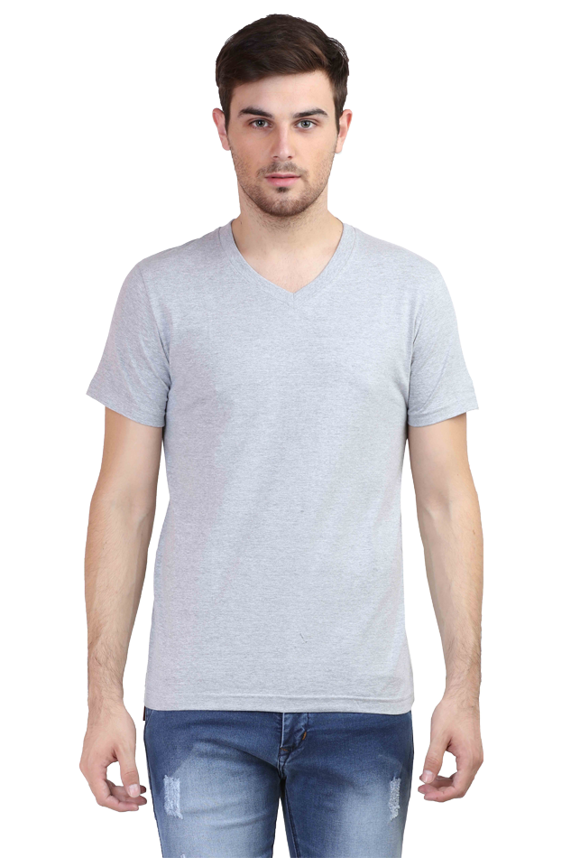 Male Cotton V-Neck T-Shirt - Celebrassence