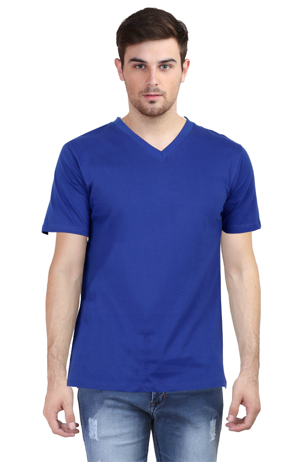 Male Cotton V-Neck T-Shirt - Celebrassence